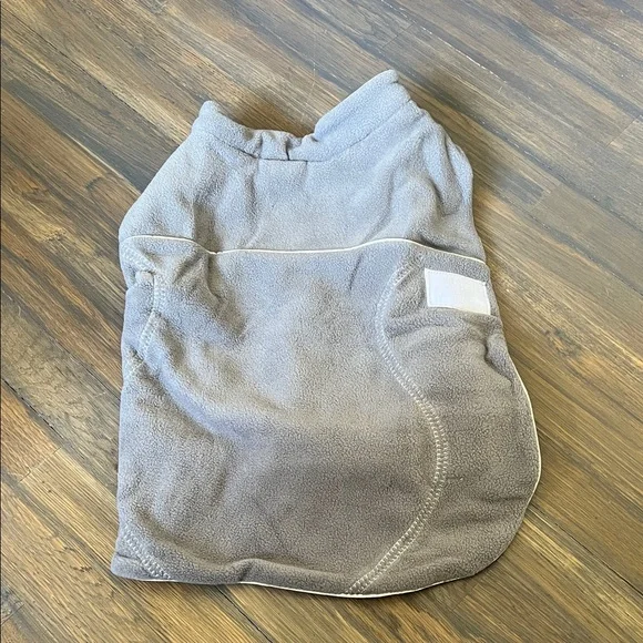 Gray Fleece Pet Jacket - Soft Cozy Layer - Picture 1 of 2